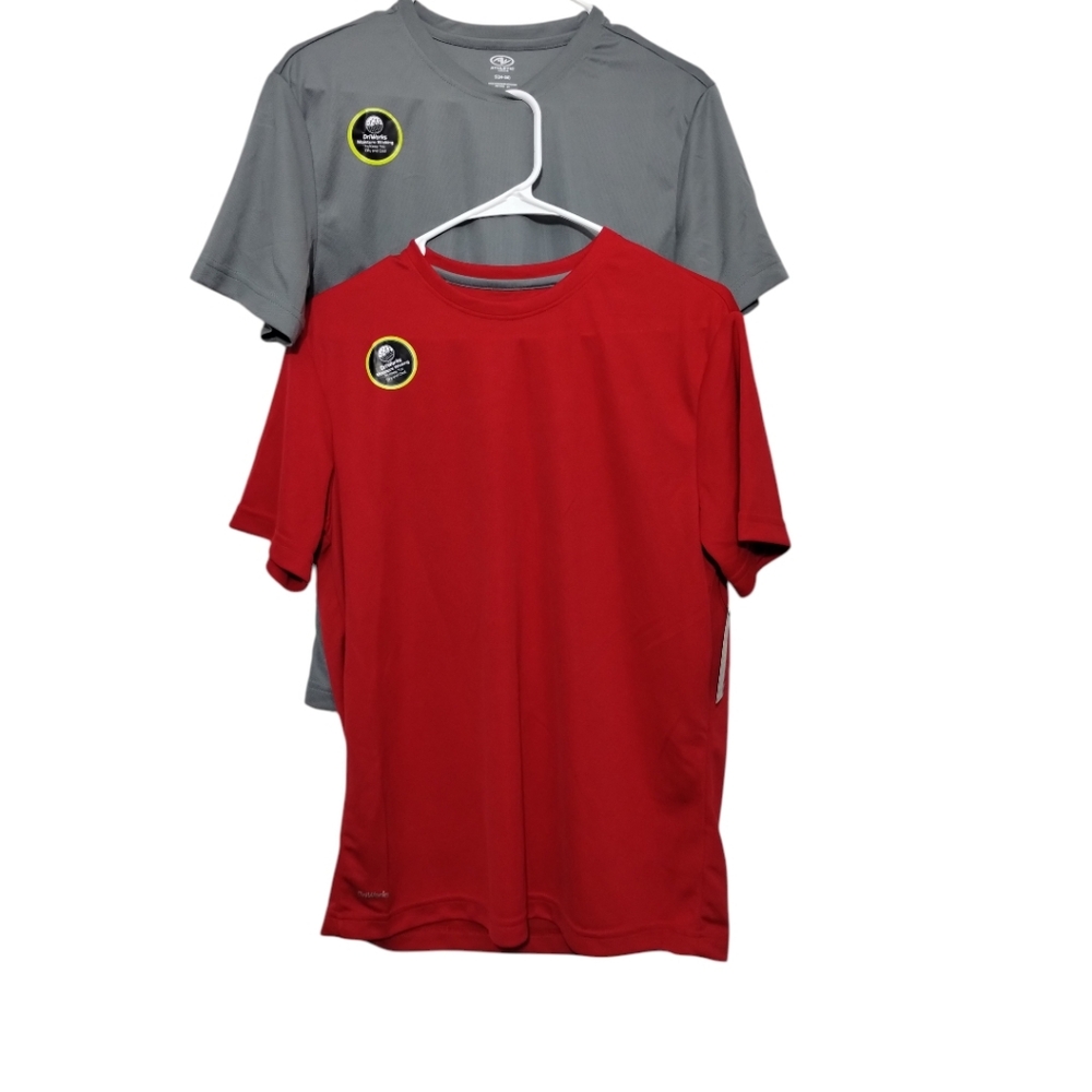 Bundle Of 2 Athletic Works Men's S Performance Tee‎ Gym Run Workout